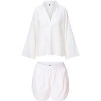 Strukturiertes Loungewear-Set aus Baumwolle