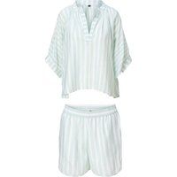 Gestreiftes Oversize-Oberteil und Shorts Set