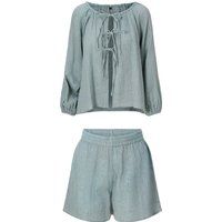 Lounge-Set aus gecrinkeltem Baumwollstoff