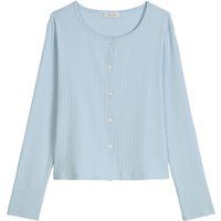 Gerippter Lounge-Cardigan aus Bio-Baumwolle