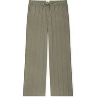 Strukturierte Loungehose mit weitem Bein