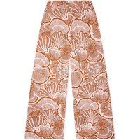 Weite Loungehose mit Muschelmuster