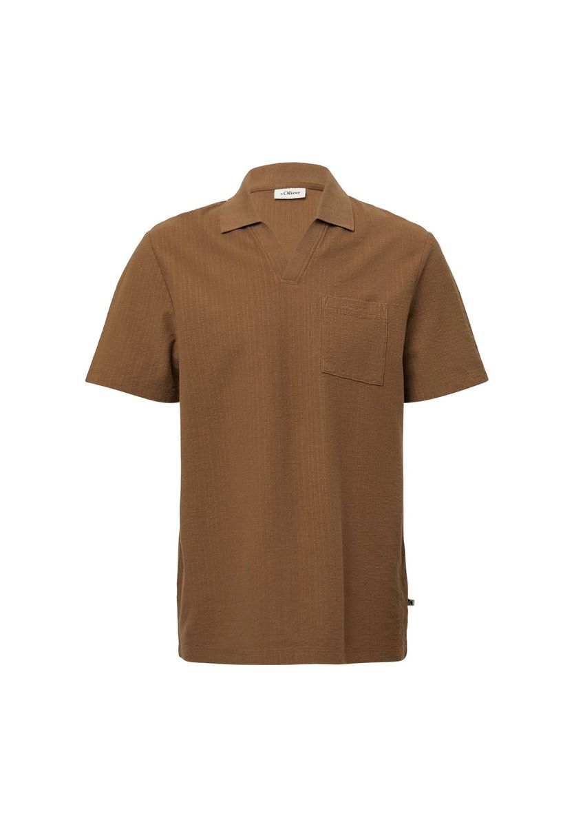 Braunes Poloshirt aus Baumwollmischung