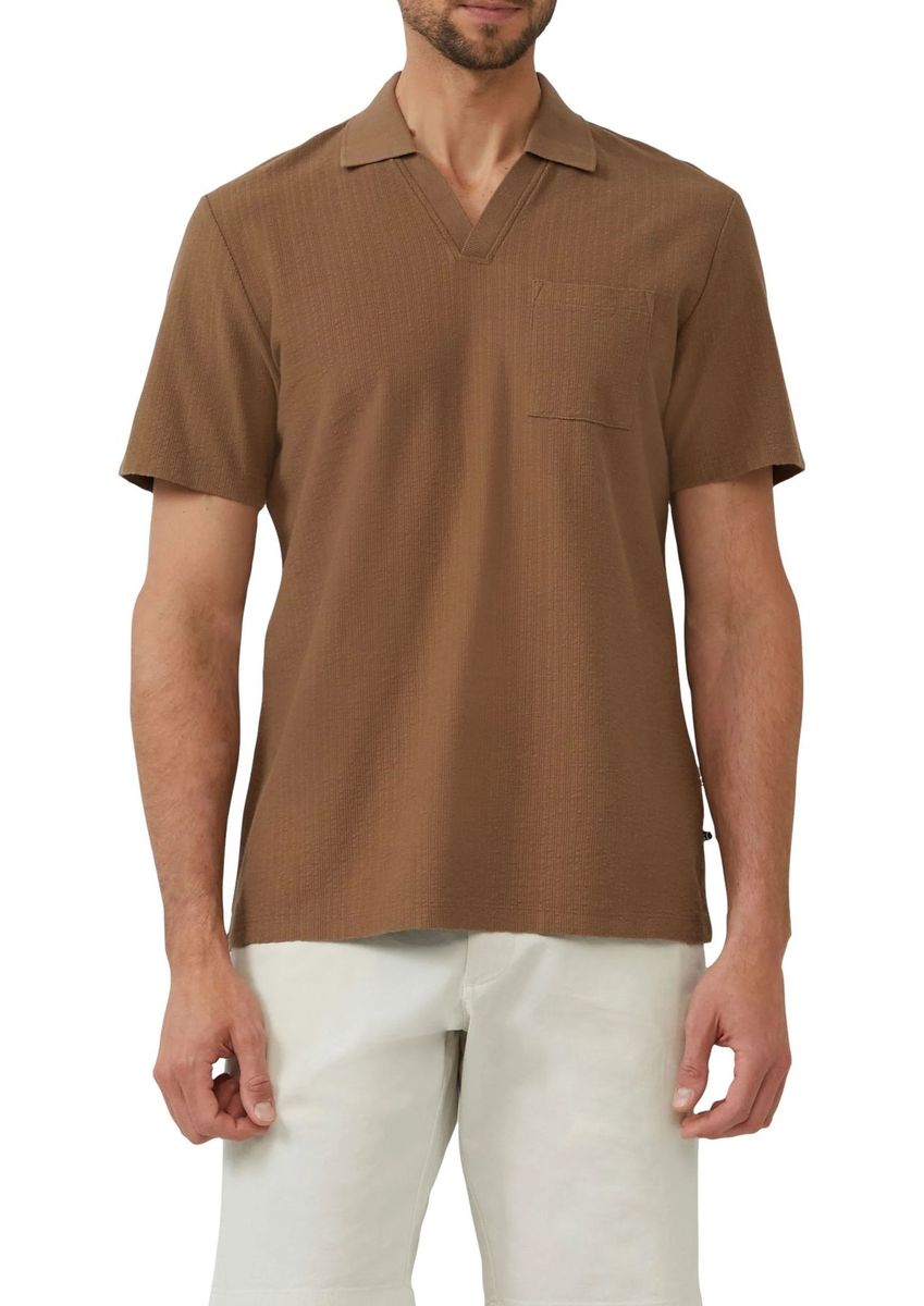 Braunes Poloshirt aus Baumwollmischung