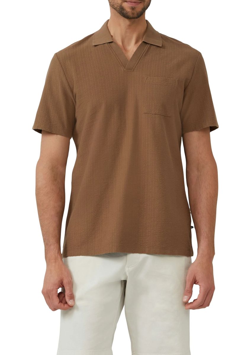 Braunes Poloshirt aus Baumwollmischung