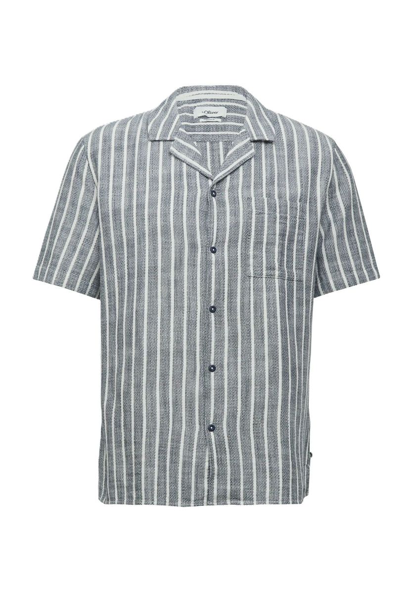 Gestreiftes Resort Fit Kurzarmhemd