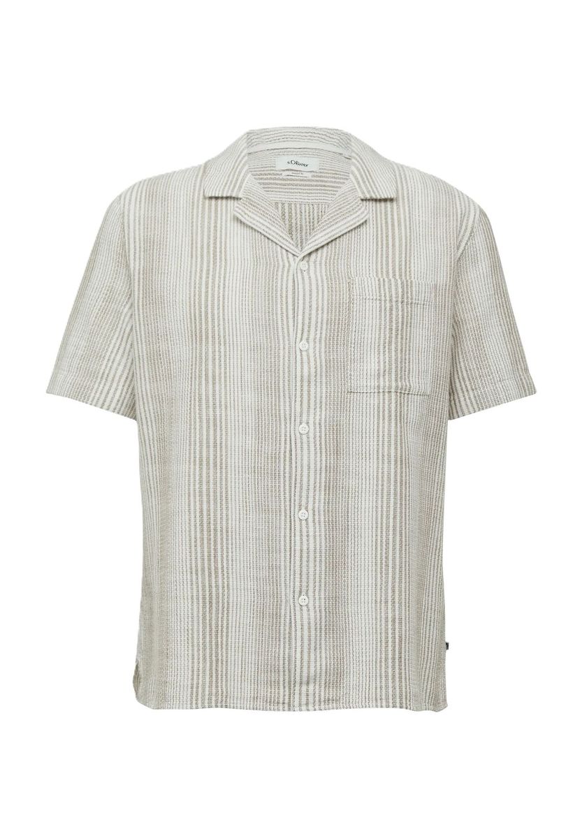Gestreiftes Resort Fit Kurzarmhemd