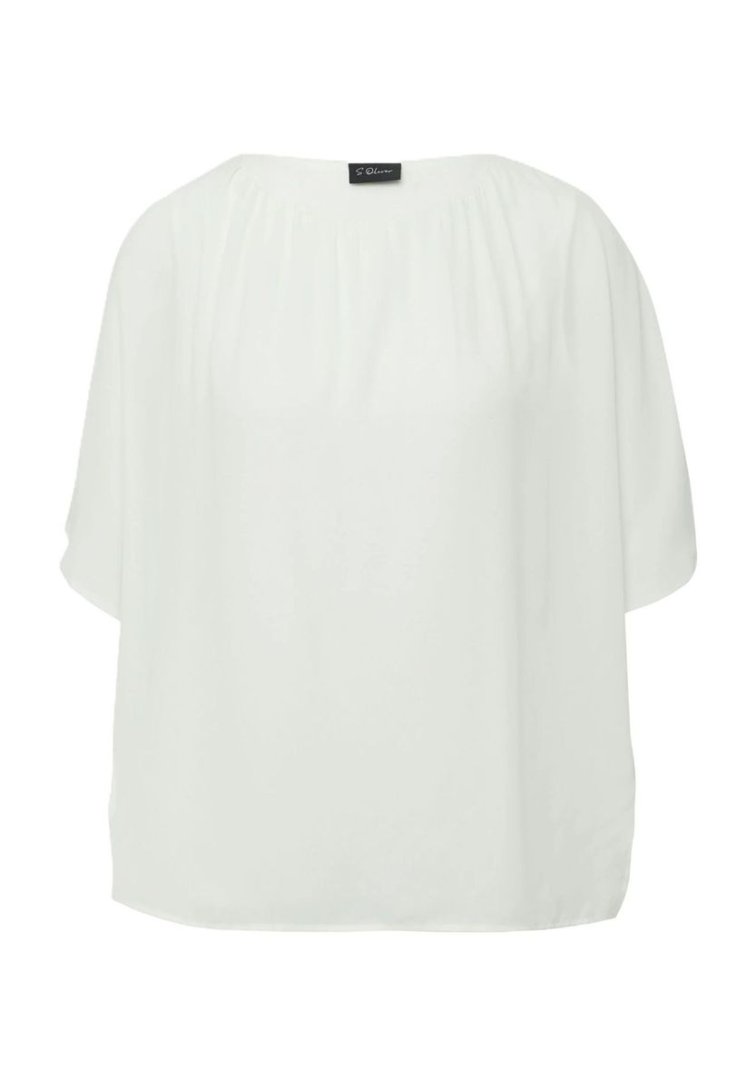 Bluse mit lockerer Passform und Rundhalsausschnitt