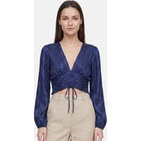 Elegante Plissee-Bluse mit Raffung