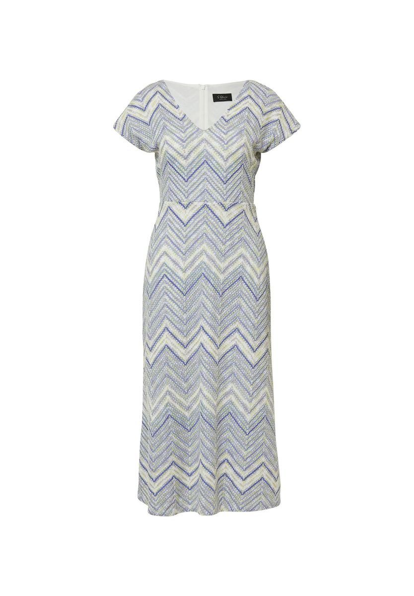 Midi-Hemdkleid mit Zickzackmuster