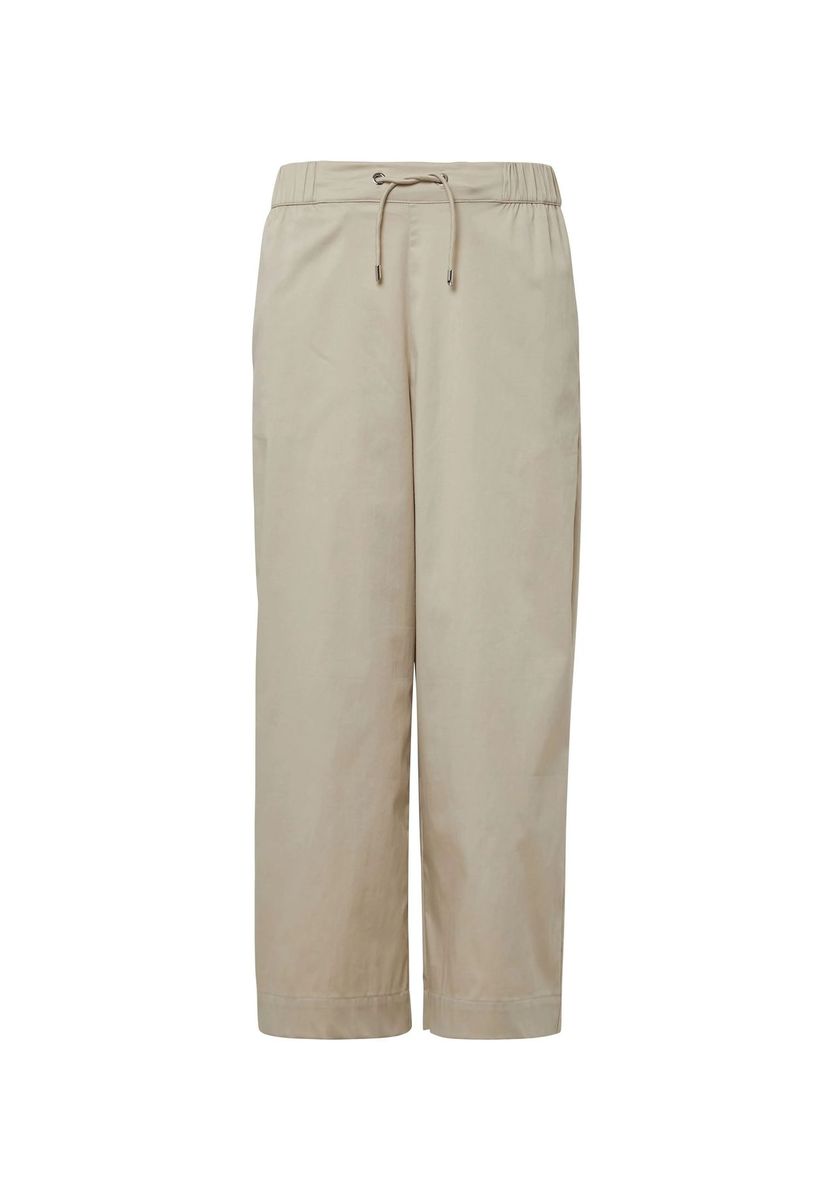 Damen Cropped Baumwollmischhose