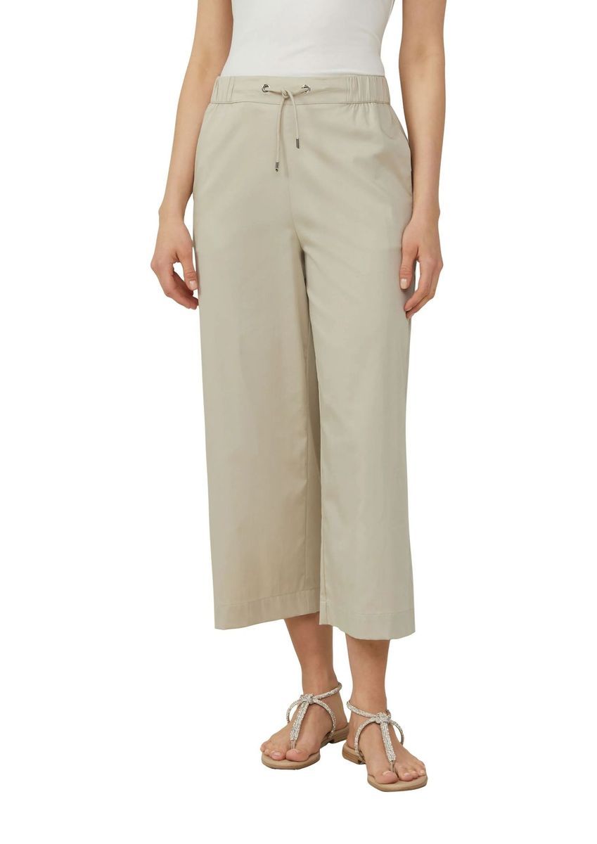 Damen Cropped Baumwollmischhose