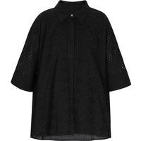 Oversize-Bluse mit Lochstickerei