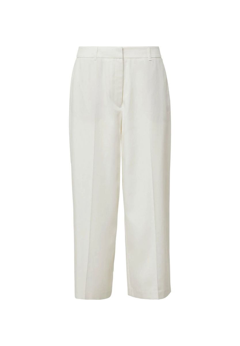 Damen Cropped Bundfaltenhose