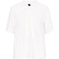 Plissierte Bluse mit Schluppendetail