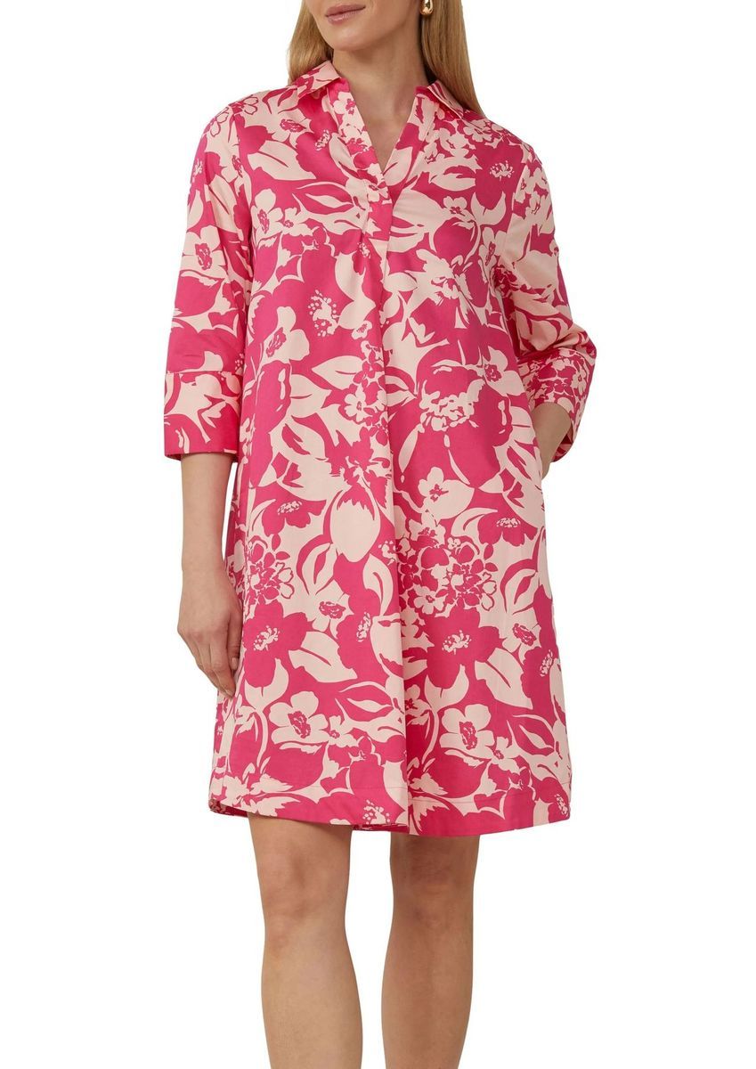 Blusenkleid aus Baumwolle mit Blumendruck