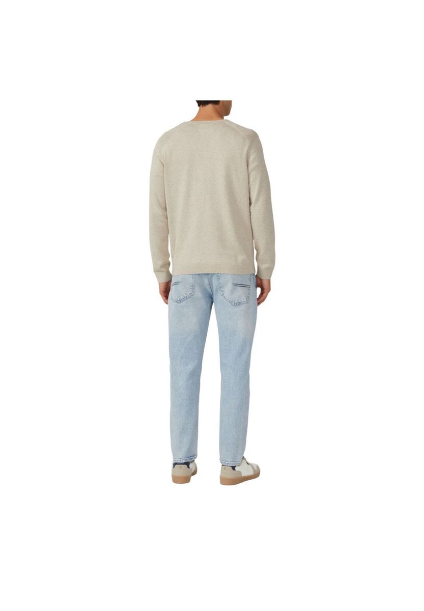 Klassischer Baumwollpullover mit Rundhalsausschnitt