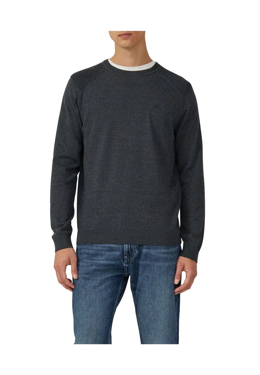 Mouline Strick Rundhals Raglan Pullover