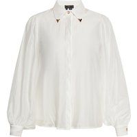 Elegante Chiffonbluse mit Metallic-Spitzen
