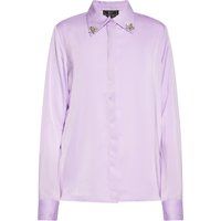 Elegante Satinbluse mit Schmucksteinen
