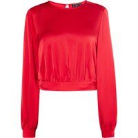 Elegante Satinbluse mit Rückenausschnitt