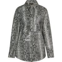 Overshirt aus Ziegenleder mit Schlangenmuster