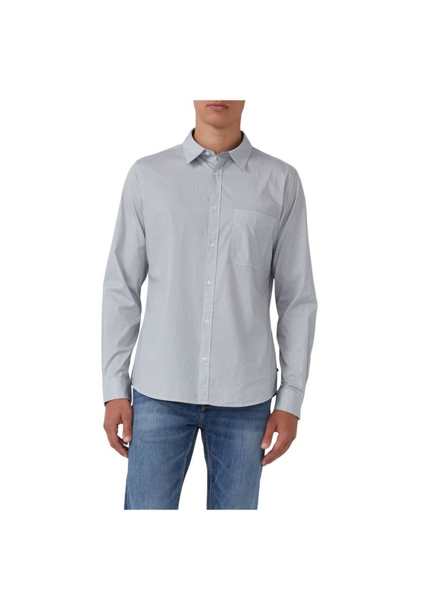 Schmal geschnittenes Langarm Freizeit Hemd