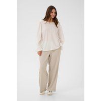 Langärmelige Plissee-Bluse mit Volumenärmeln