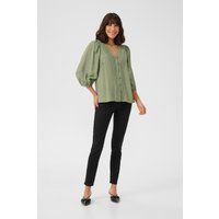Locker geschnittene Bluse mit Spitzendetails