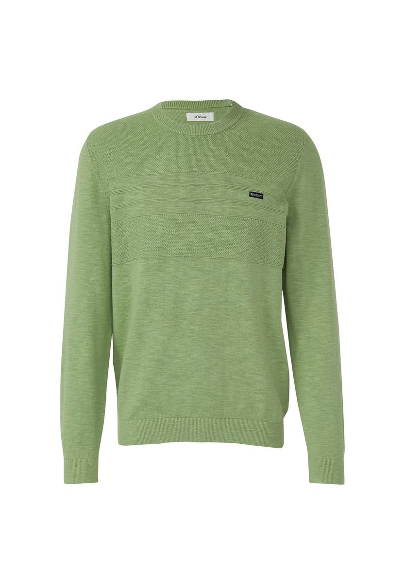 Herren Strickpullover aus Baumwolle mit Struktur