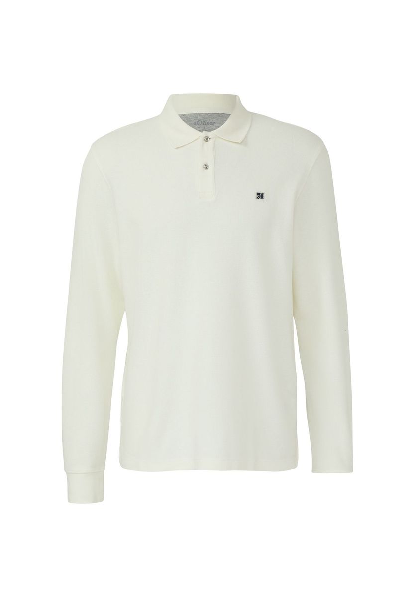 Herren Piqué Langarm Poloshirt