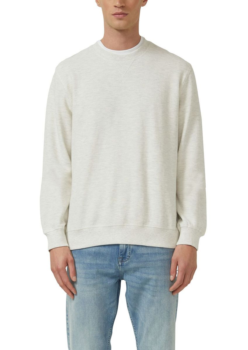 Strukturiertes Sweatshirt mit Rundhalsausschnitt, Regular Fit