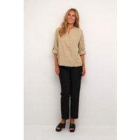 Henley-Bluse aus Leinenmischung