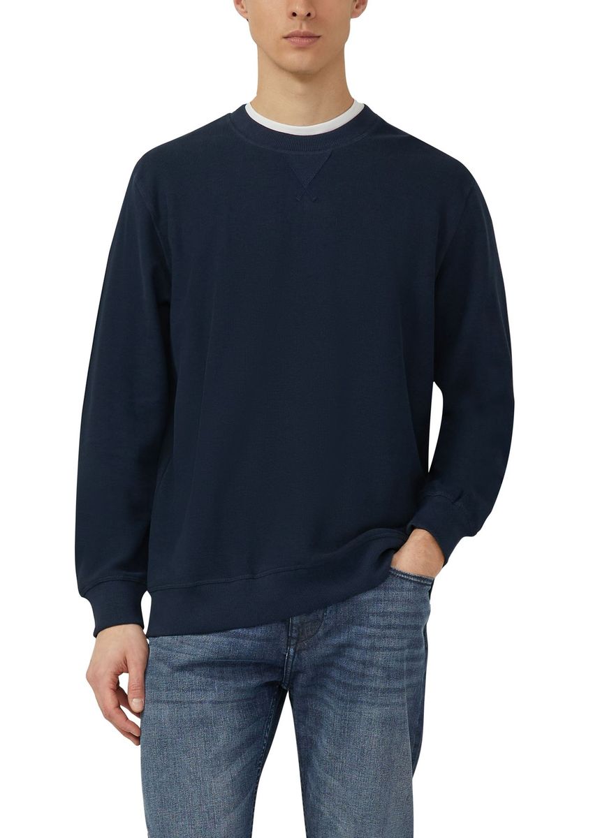 Klassisches Baumwoll-Sweatshirt mit Rundhalsausschnitt