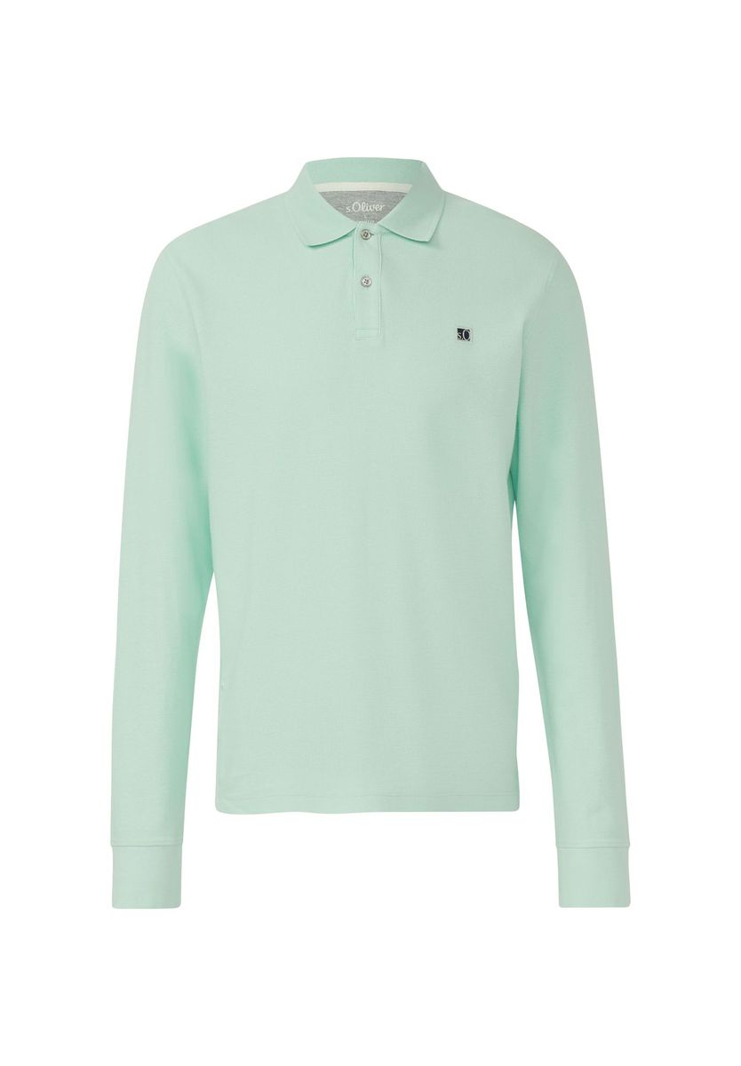 Klassisches Langarm Poloshirt