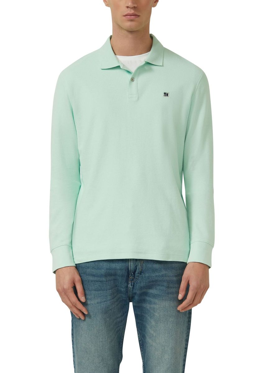 Klassisches Langarm Poloshirt