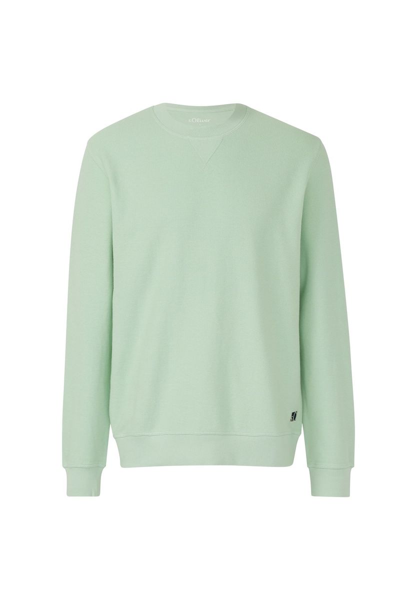 Locker geschnittenes Baumwoll-Sweatshirt mit Rundhalsausschnitt