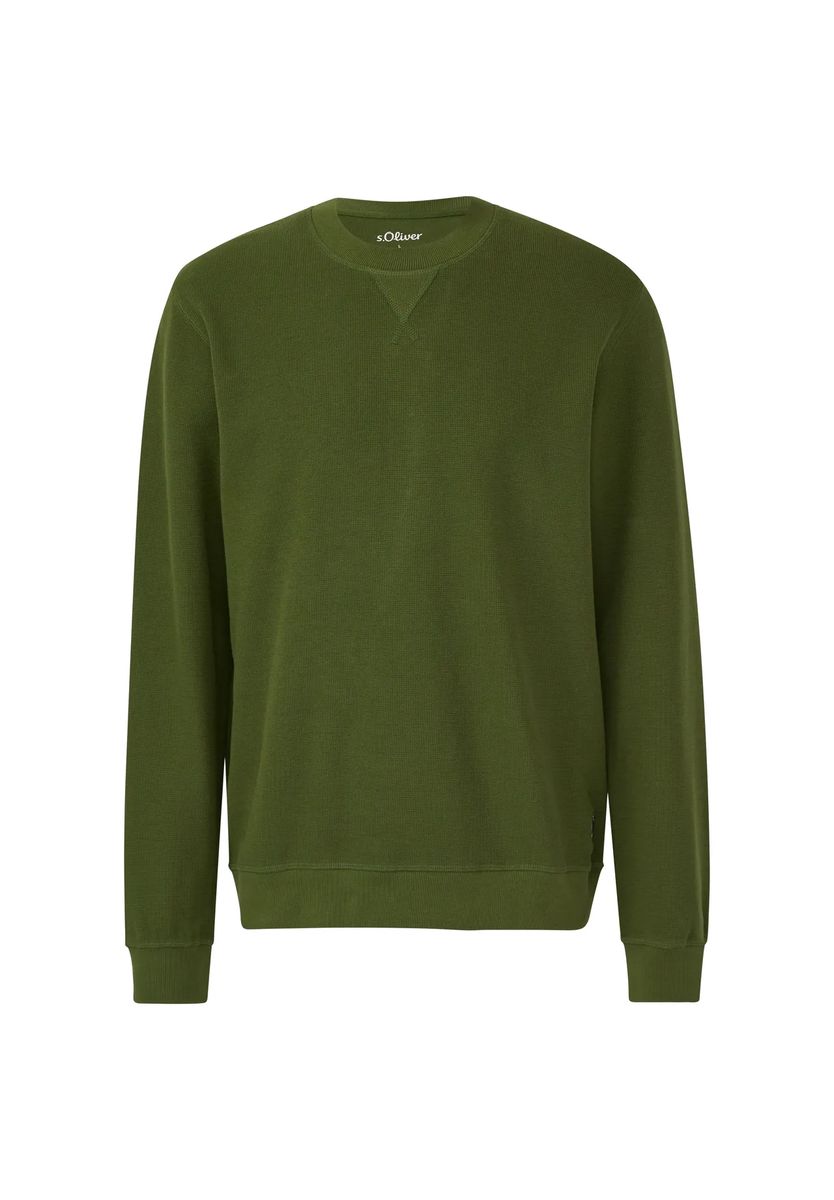 Locker geschnittenes Baumwoll-Sweatshirt mit Rundhalsausschnitt