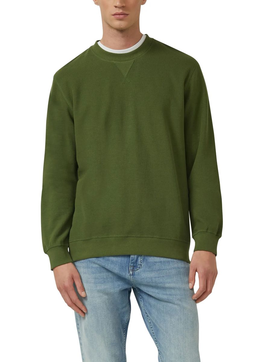 Locker geschnittenes Baumwoll-Sweatshirt mit Rundhalsausschnitt