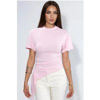 Oversize-Jersey-Top mit Drapierung
