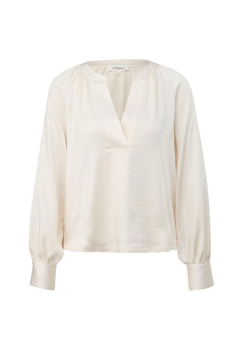 Elegante Satinbluse im lockeren Schnitt