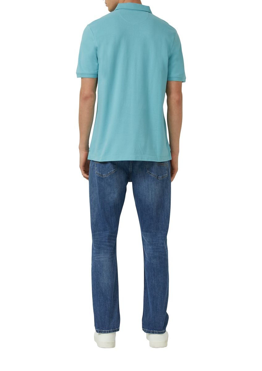 Kurzärmeliges Baumwoll-Poloshirt