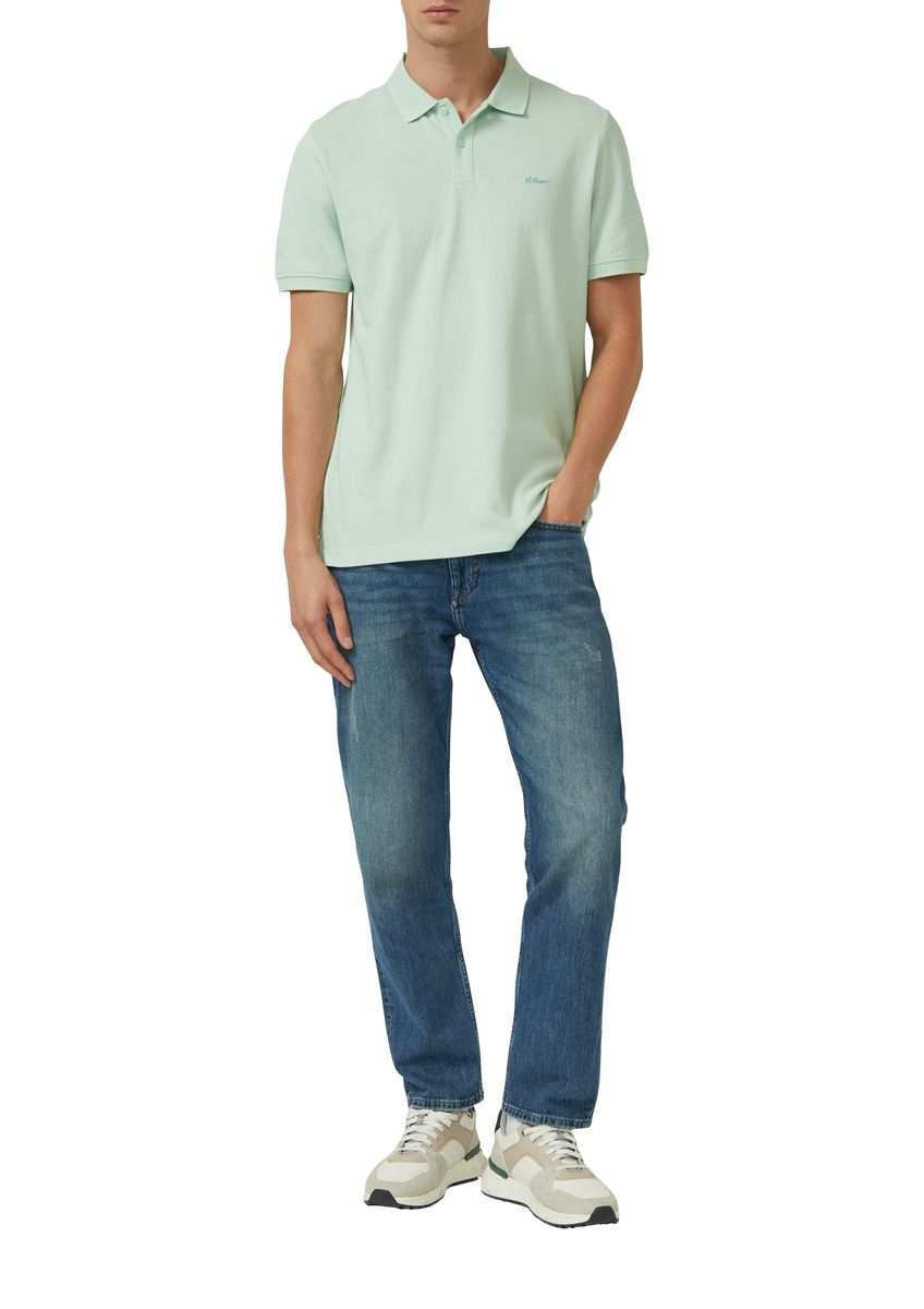 Kurzärmeliges Baumwoll-Poloshirt