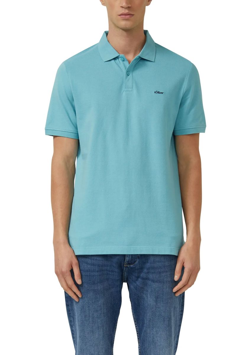 Kurzärmeliges Baumwoll-Poloshirt