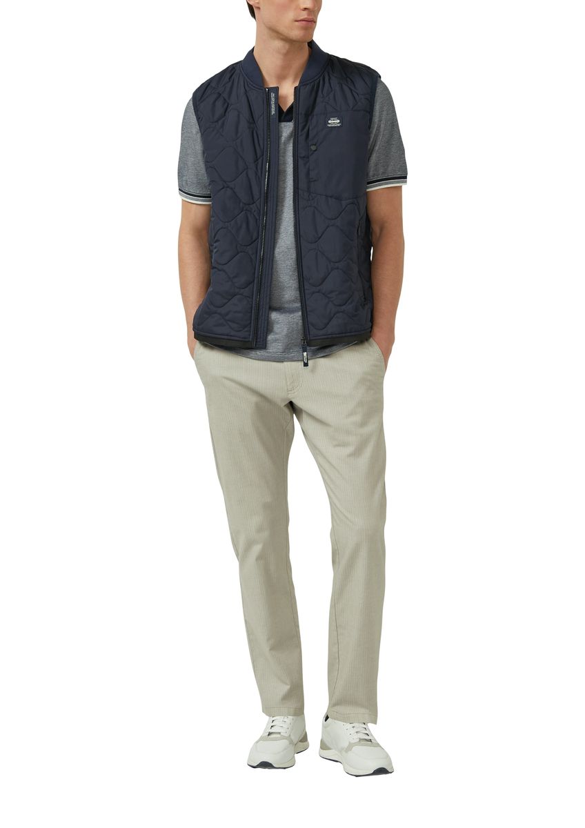 Herren meliertes Jersey Poloshirt