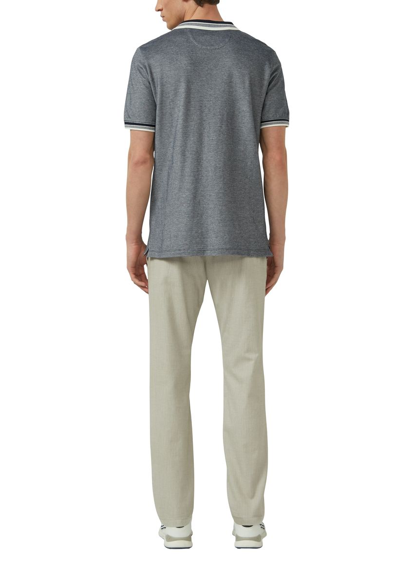 Herren meliertes Jersey Poloshirt