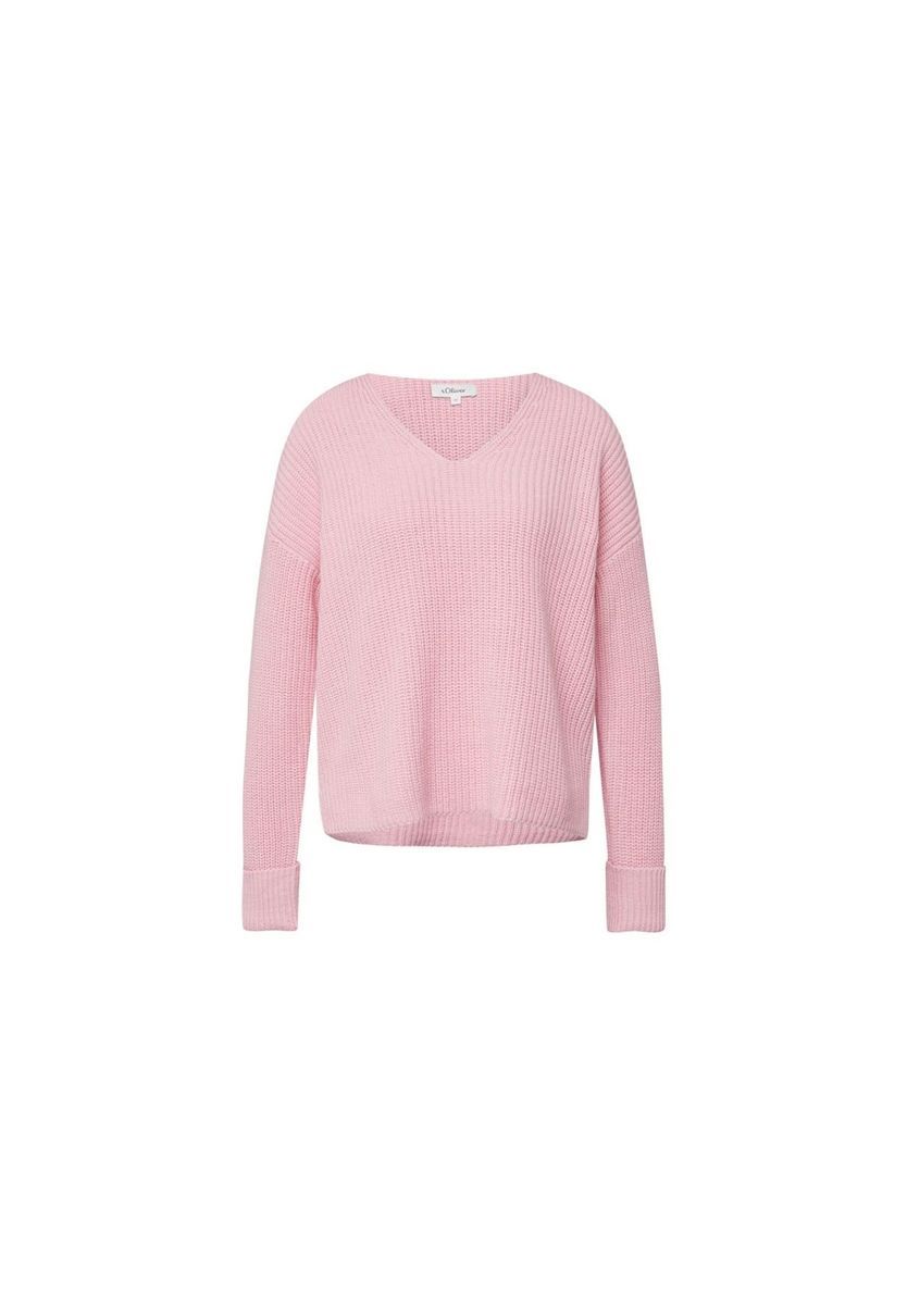 Lässiger Strickpullover mit V-Ausschnitt