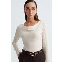 Elegantes Strickoberteil mit Schalkragen