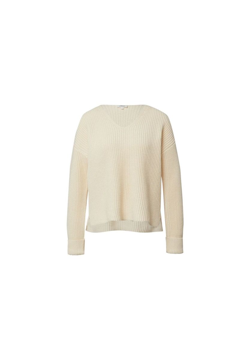 Lässiger Strickpullover mit V-Ausschnitt