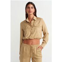 Kurze Utility-Bluse aus Tencel